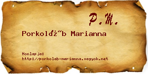 Porkoláb Marianna névjegykártya